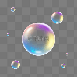 水晶模块图片_彩色气泡