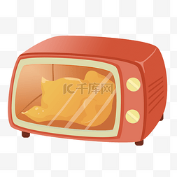 橙色电烤箱装饰