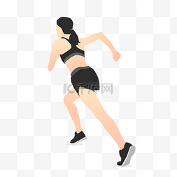 跑步健身的女孩图片_运动健康跑步的女孩