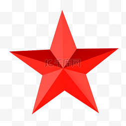红色卷绸图片_红色五角星