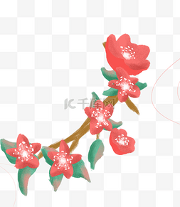 中秋节国庆花卉花朵树枝