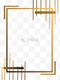 简约酷炫海报图片_金色渐变炫酷简约海报装饰边框