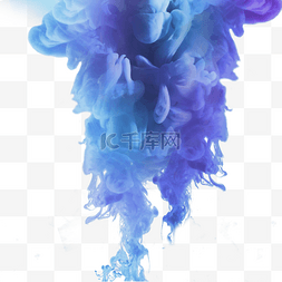 蓝色和紫色抽象水墨渲染