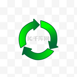  绿色循环箭头图