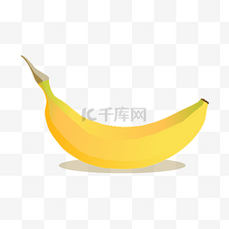 黄色的香蕉手绘插画