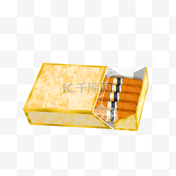 免扣卡通烟盒黄色
