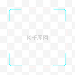 电商矩形蓝色科技风边框