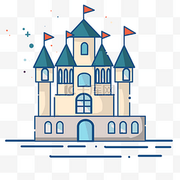 创意城堡插画