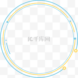 小图标图片_线条创意渐变科技边框背景元素