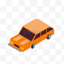 橙色的车子免抠图