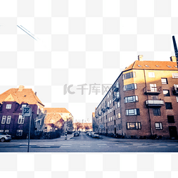 街道图片_丹麦的街道和棕色房屋