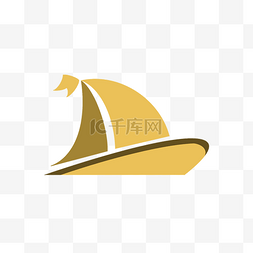 卡通帆船帆船图片_黄色帆船样式小图标