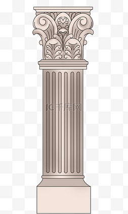 花纹纹理罗马柱