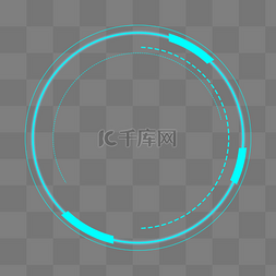 圆框图片_蓝色科技感圆圈