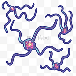 蓝色细菌病毒插图