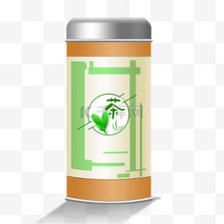 绿茶叶香水PNG图片_茶叶罐包装