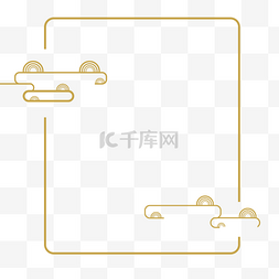 对话框图片_金色中国风标题框