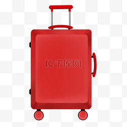 红色拉杆箱图片_红色行李箱