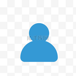 手机icon图片_蓝色的人物肖像图标