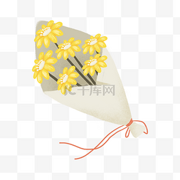 一束黄色的花束