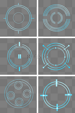 科技圈图片_蓝色科技感光圈