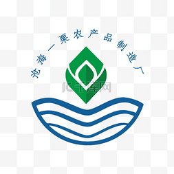 蓝色水浪农业LOGO