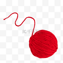 红色毛线团