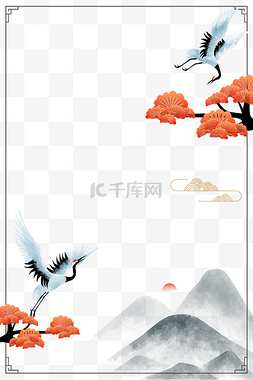 传统节日海报元素图片_传统节日中式边框