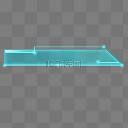 未来科技蓝色文字框