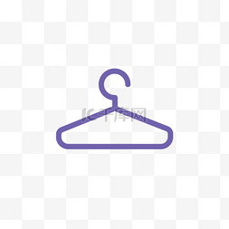 衣架图片_紫色线性购物app图标