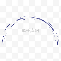 蓝色箭头图片_科技蓝半圆科技圆弧