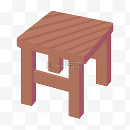 实木家具凳子插画