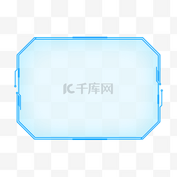 蓝色科技风边框图片_蓝色电商科技风边框