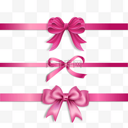 母亲节礼物图片_母亲节三维粉红丝带蝴蝶结装饰