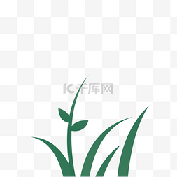 绿色植物小草免抠图