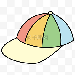 夏日彩虹色小童鸭舌帽