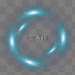 光效图片_蓝色科技感光圈