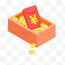 一个金币图片_一个长方形的盒子里装着金币