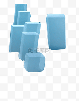 长方形钢管图片_长方型美丽蓝色典雅时尚