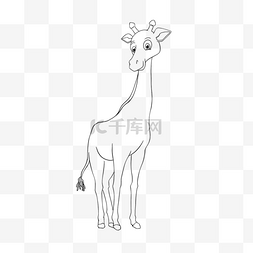 giraffe图片_giraffe clipart black and white 长颈鹿黑