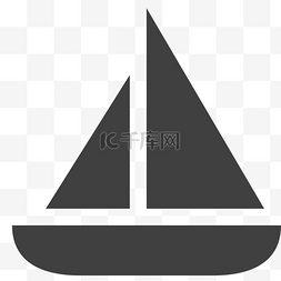智能出行图片_黑色的帆船图标