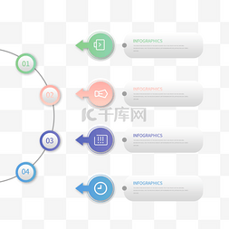 手绘卡通圆圈箭头图图