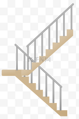 楼梯图片_黄色的楼梯装饰插画