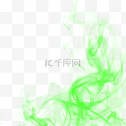 水墨扩散绿色烟雾效应
