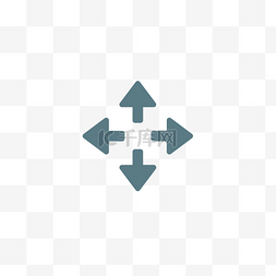箭头图案图片_四个方位的箭头免抠图
