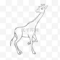 giraffe图片_giraffe clipart black and white 长颈鹿回