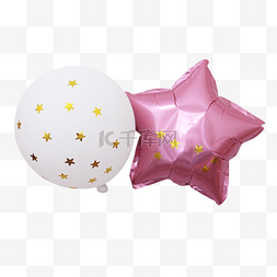 唯美浪漫气球图片_白色星星心形唯美浪漫气球