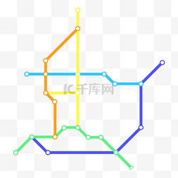 开封地图路线图交通路线简笔画