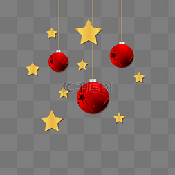 圣诞节红色吊球