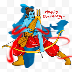 杜塞拉印度庆祝聚会手绘